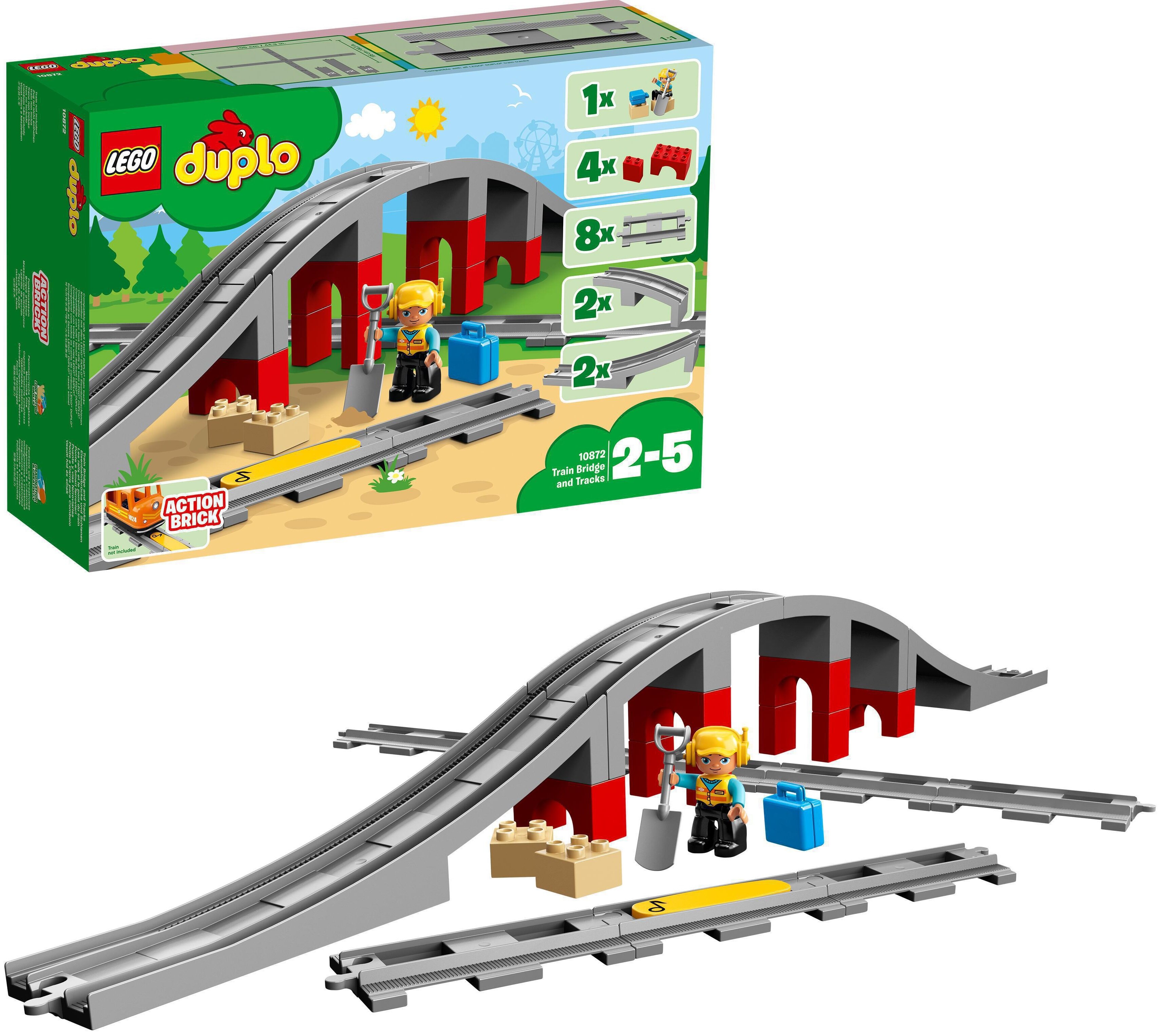 LEGO DUPLO Tory kolejowe i wiadukt 10872 - niskie ceny i opinie w Media  Expert