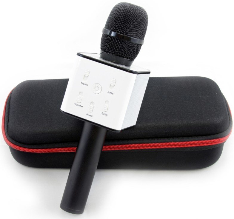 XREC Karaoke Bluetooth Czarny Mikrofon z głośnikiem - niskie ceny i opinie  w Media Expert