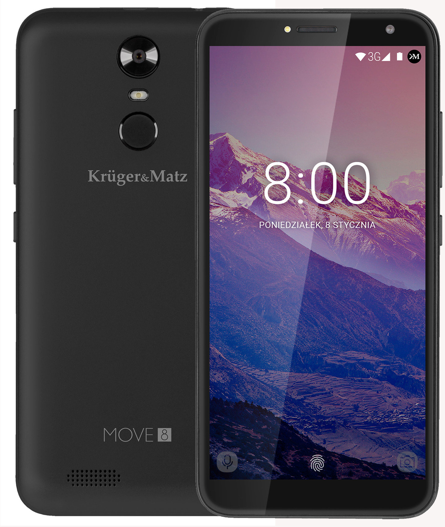 Smartfon KRUGER&MATZ Move 8 1/8GB 5.5" Czarny KM0453-M - niskie ceny i  opinie w Media Expert