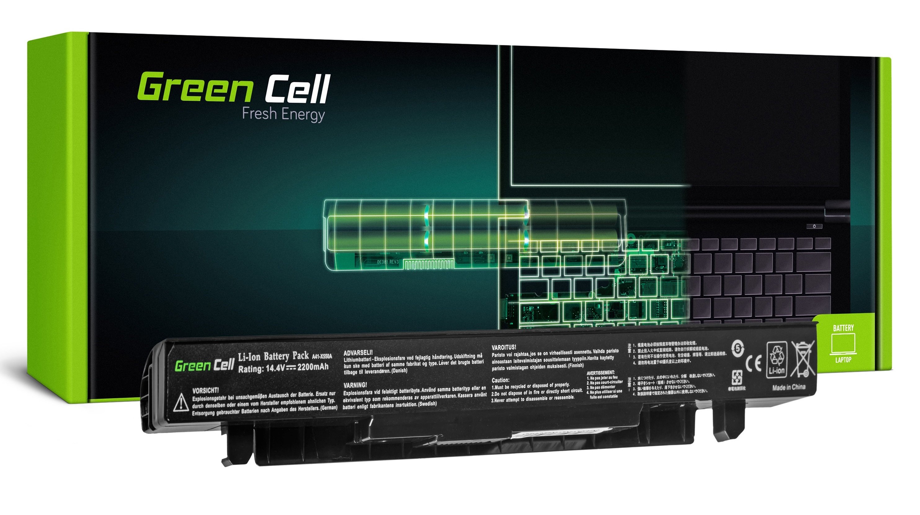 GREEN CELL Asus A41-X550A 2200mAh Bateria do laptopa - niskie ceny i opinie  w Media Expert