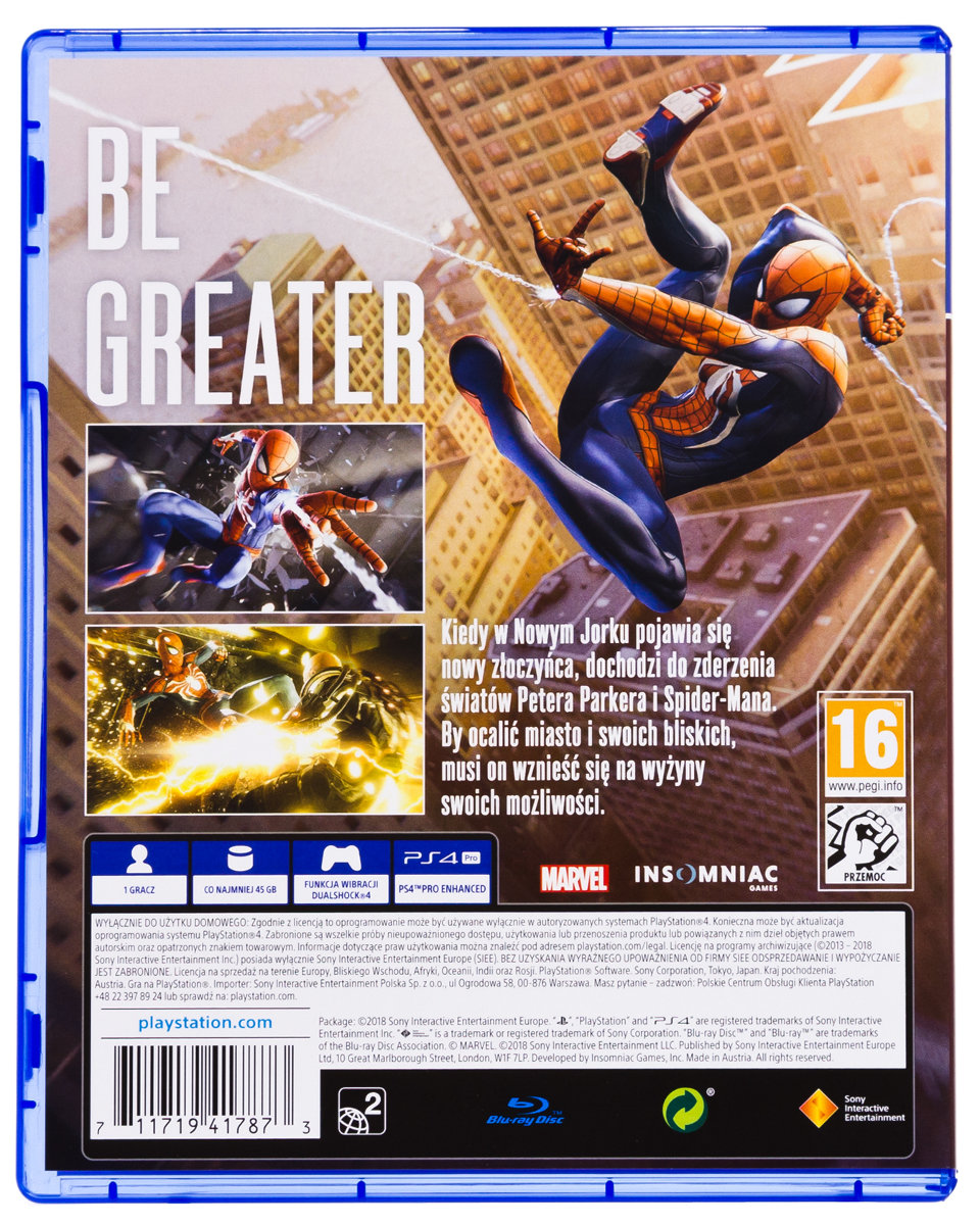 Spider-Man Gra PS4 (Kompatybilna z PS5) - niskie ceny i opinie w Media  Expert