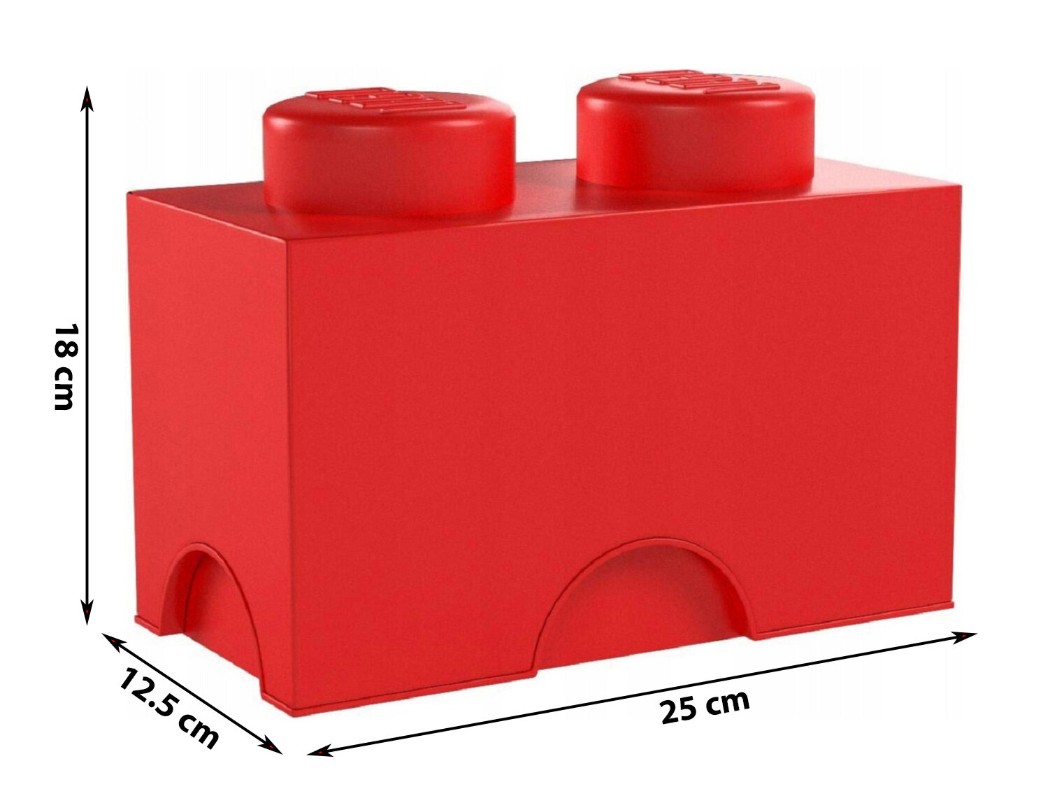 LEGO klocek Brick 2 Czerwony 40021730 Pojemnik na - niskie ceny i opinie w  Media Expert