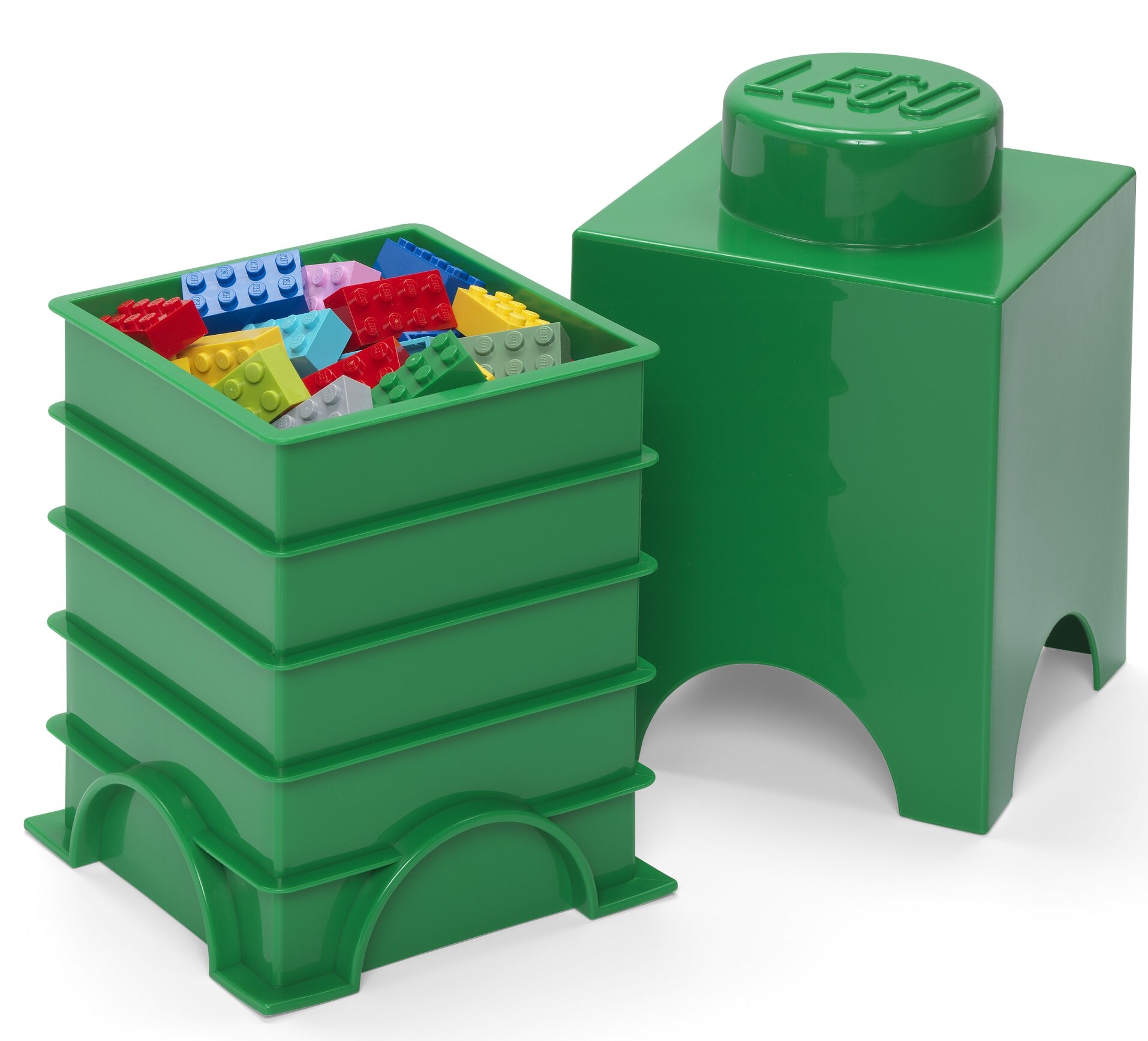 LEGO klocek Brick 1 Zielony 40011734 Pojemnik na - niskie ceny i opinie w  Media Expert
