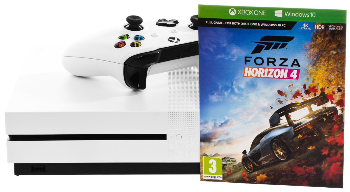 MICROSOFT XBOX ONE S 1TB + Forza Horizon 4 Konsola - niskie ceny i opinie w  Media Expert