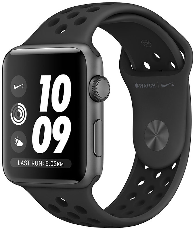 APPLE Watch 3 Nike+ GPS 42mm koperta z aluminium (gwiezdna szarość) + pasek  sportowy (czarny) - niskie ceny i opinie w Media Expert