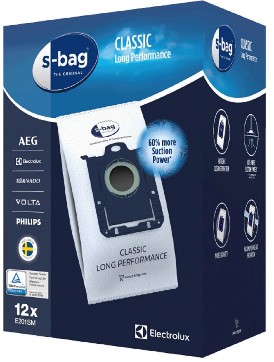 ELECTROLUX S-Bag E201SM (12 sztuk) Worek do odkurzacza - niskie ceny i  opinie w Media Expert