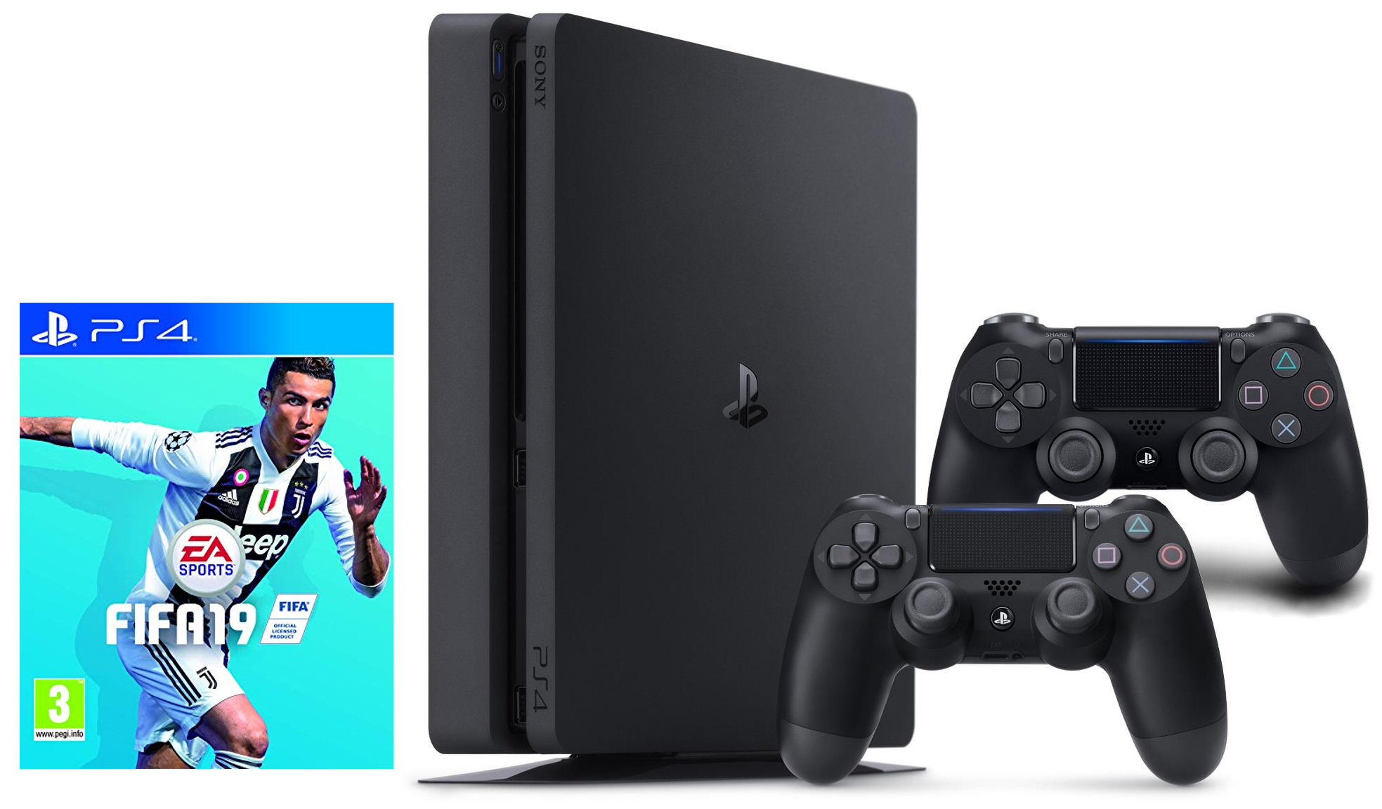SONY PlayStation 4 Slim 1TB + FIFA 19 + Kontroler DualShock 4 Konsola -  niskie ceny i opinie w Media Expert
