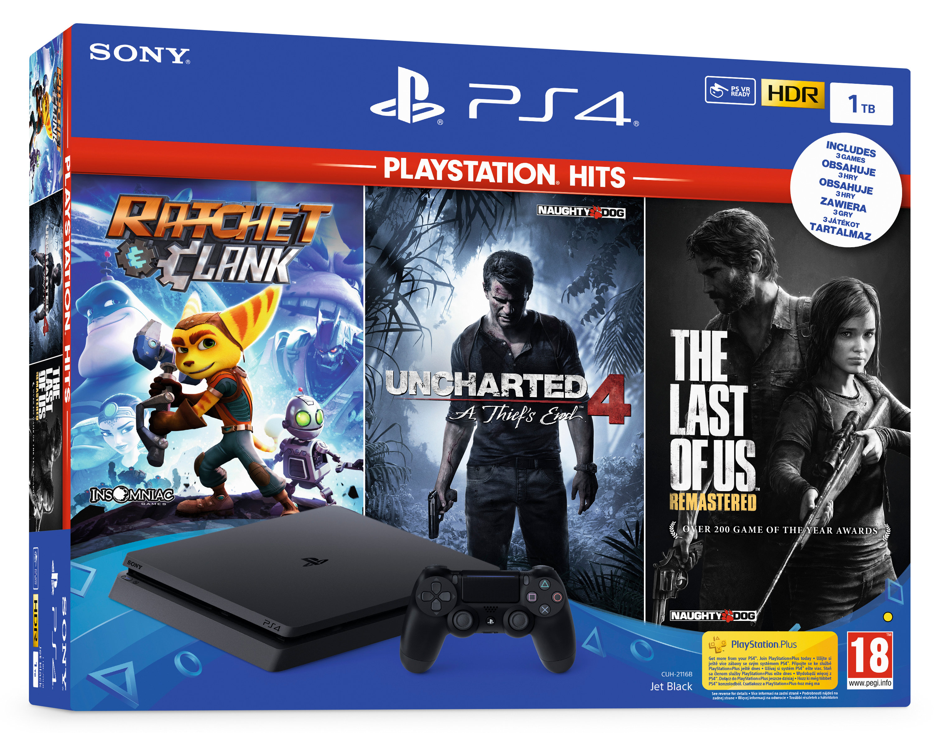 Konsola SONY PlayStation 4 Slim 1TB + Ratchet & Clank + Uncharted 4 + The  Last of Us - niskie ceny i opinie w Media Expert