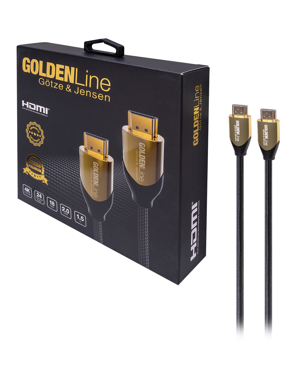 Kabel HDMI - HDMI GÖTZE&JENSEN GOLDENLINE 1.5 m - niskie ceny i opinie w  Media Expert