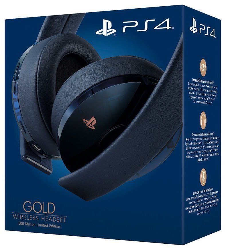SONY Gold 500 Million Limited Edition PS4 Słuchawki - niskie ceny i opinie  w Media Expert