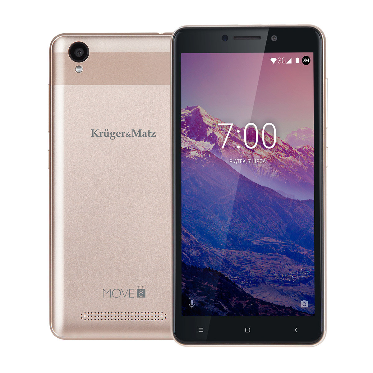 Smartfon KRUGER&MATZ Move 8 Mini 1/8GB 5" Złoty KM0463-G - niskie ceny i  opinie w Media Expert