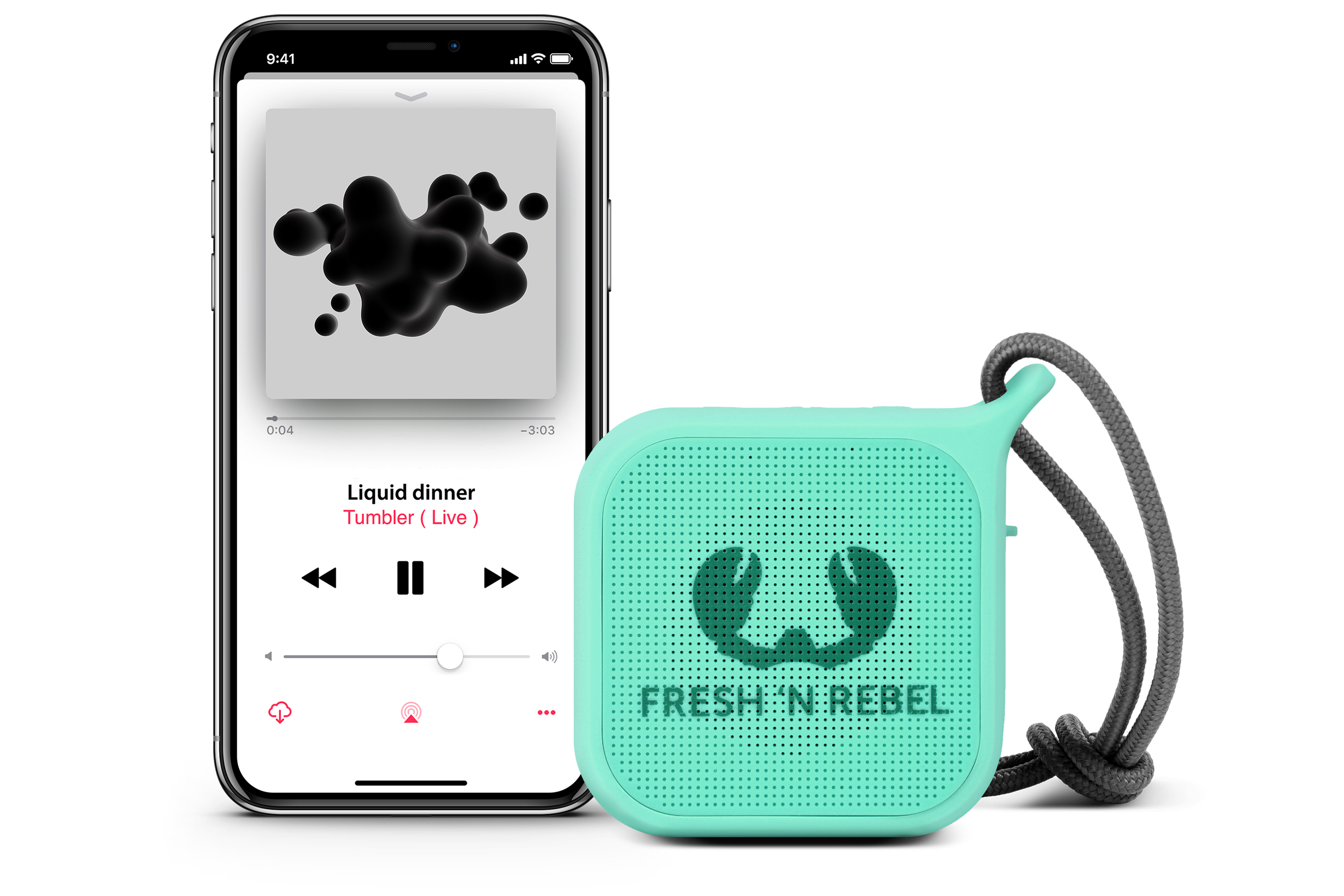 FRESH N REBEL Rockbox Pebble Miętowy Głośnik mobilny - niskie ceny i opinie  w Media Expert