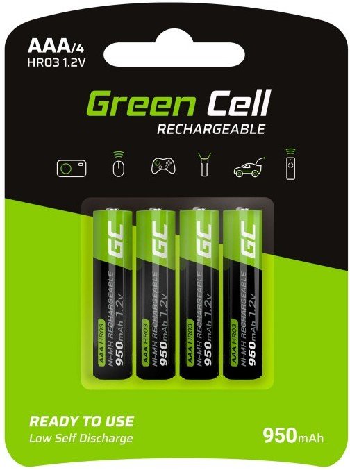 GREEN CELL (4 szt.) Akumulatorki AAA 950 mAh - niskie ceny i opinie w Media  Expert