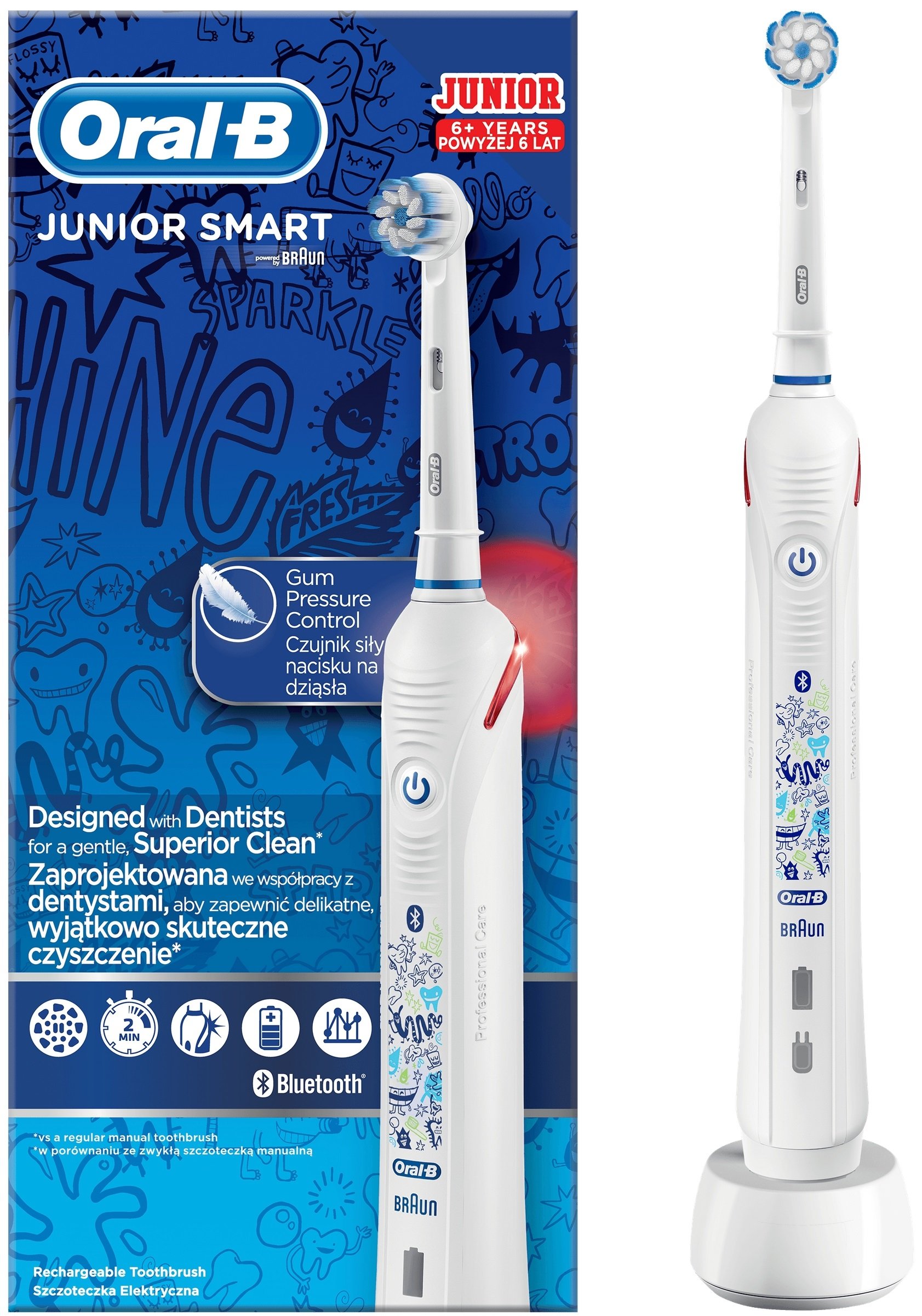 ORAL-B Sens Junior Teen Smart Szczoteczka rotacyjna - niskie ceny i opinie  w Media Expert