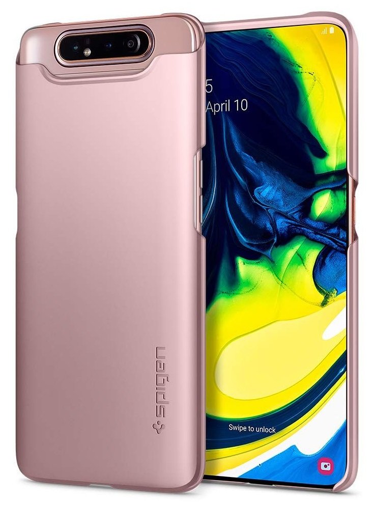 SPIGEN Thin Fit do Samsung Galaxy A80 Różowo-złoty Etui - niskie ceny i  opinie w Media Expert