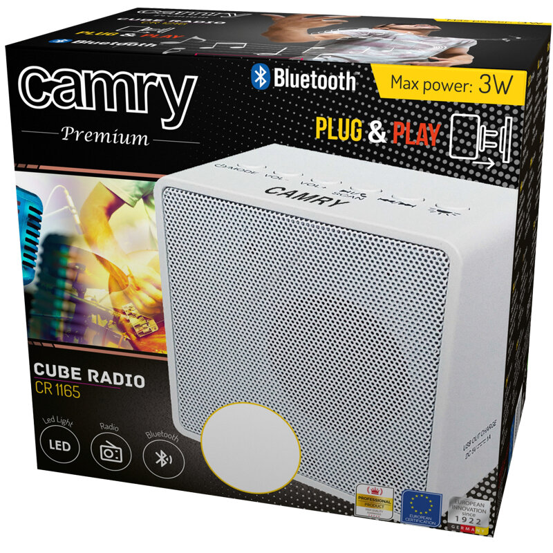 CAMRY CR 1165 Biały Radio - niskie ceny i opinie w Media Expert