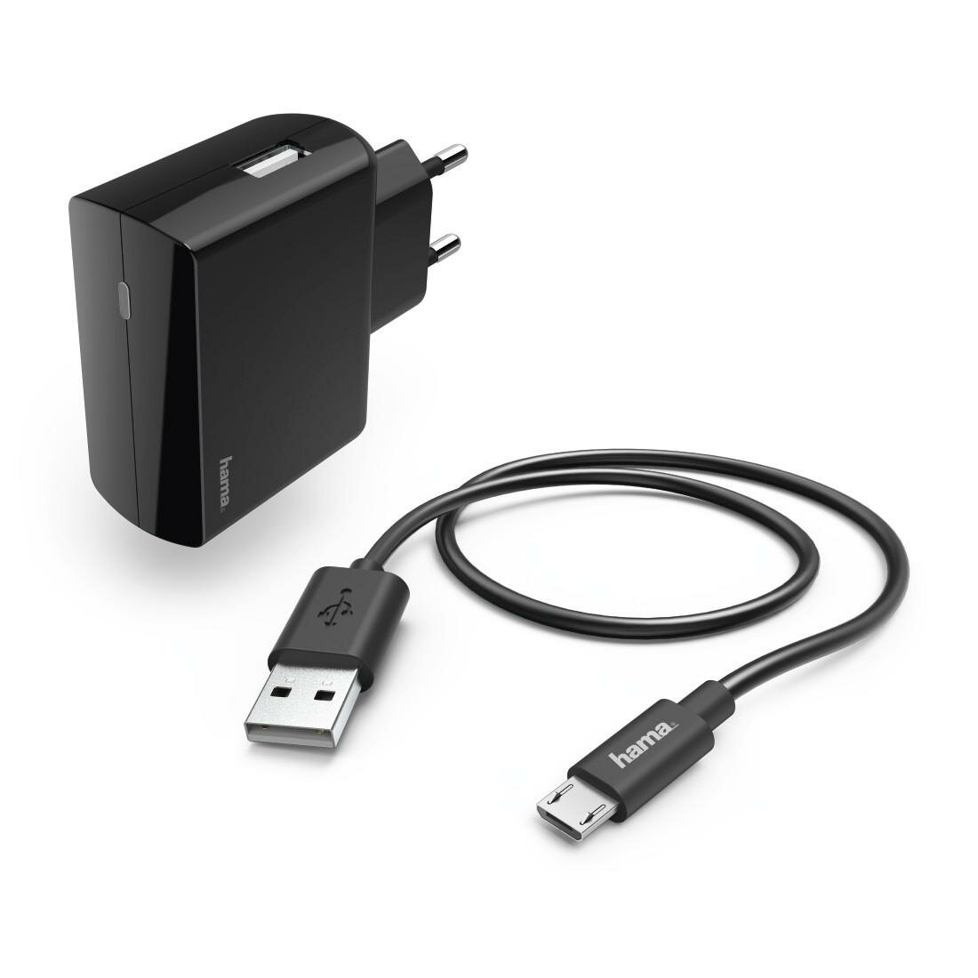 HAMA Micro-USB 2.4A Czarny Ładowarka sieciowa - niskie ceny i opinie w  Media Expert