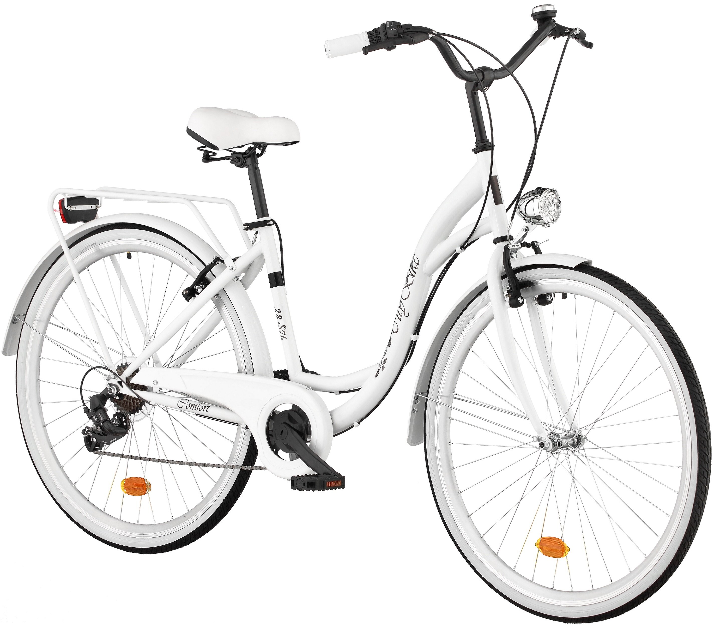 DAWSTAR Citybike S7B 28 cali damski Biały Rower miejski - niskie ceny i  opinie w Media Expert