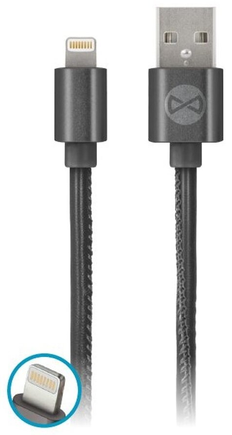 FOREVER Leather GSM032491 1m Czarny Kabel USB - Lightning - niskie ceny i  opinie w Media Expert