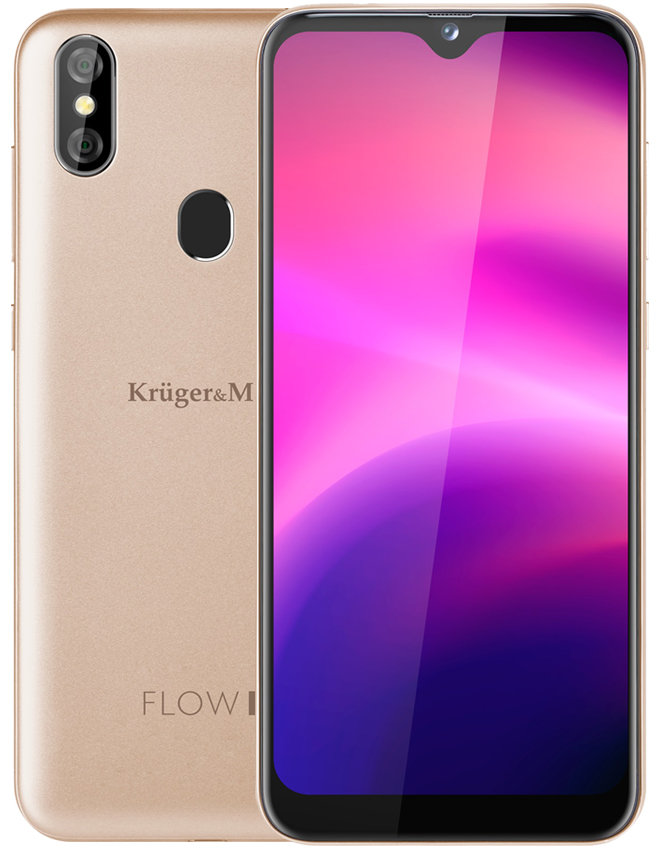 Smartfon KRUGER&MATZ Flow 7 3/32GB 6.08" Złoty KM0485-G - niskie ceny i  opinie w Media Expert