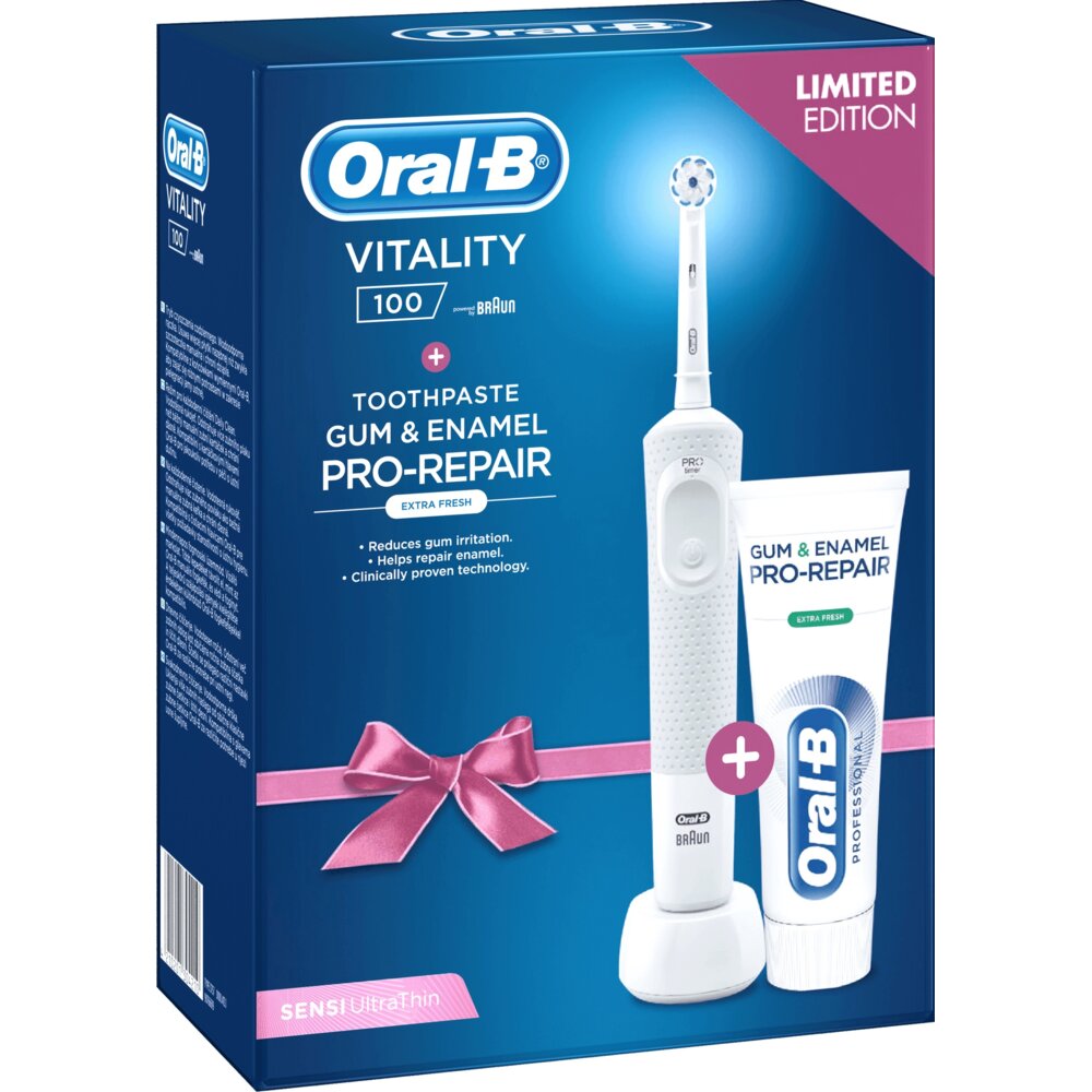 ORAL-B Vitality 100 + Pasta do zębów Szczoteczka rotacyjna - niskie ceny i  opinie w Media Expert