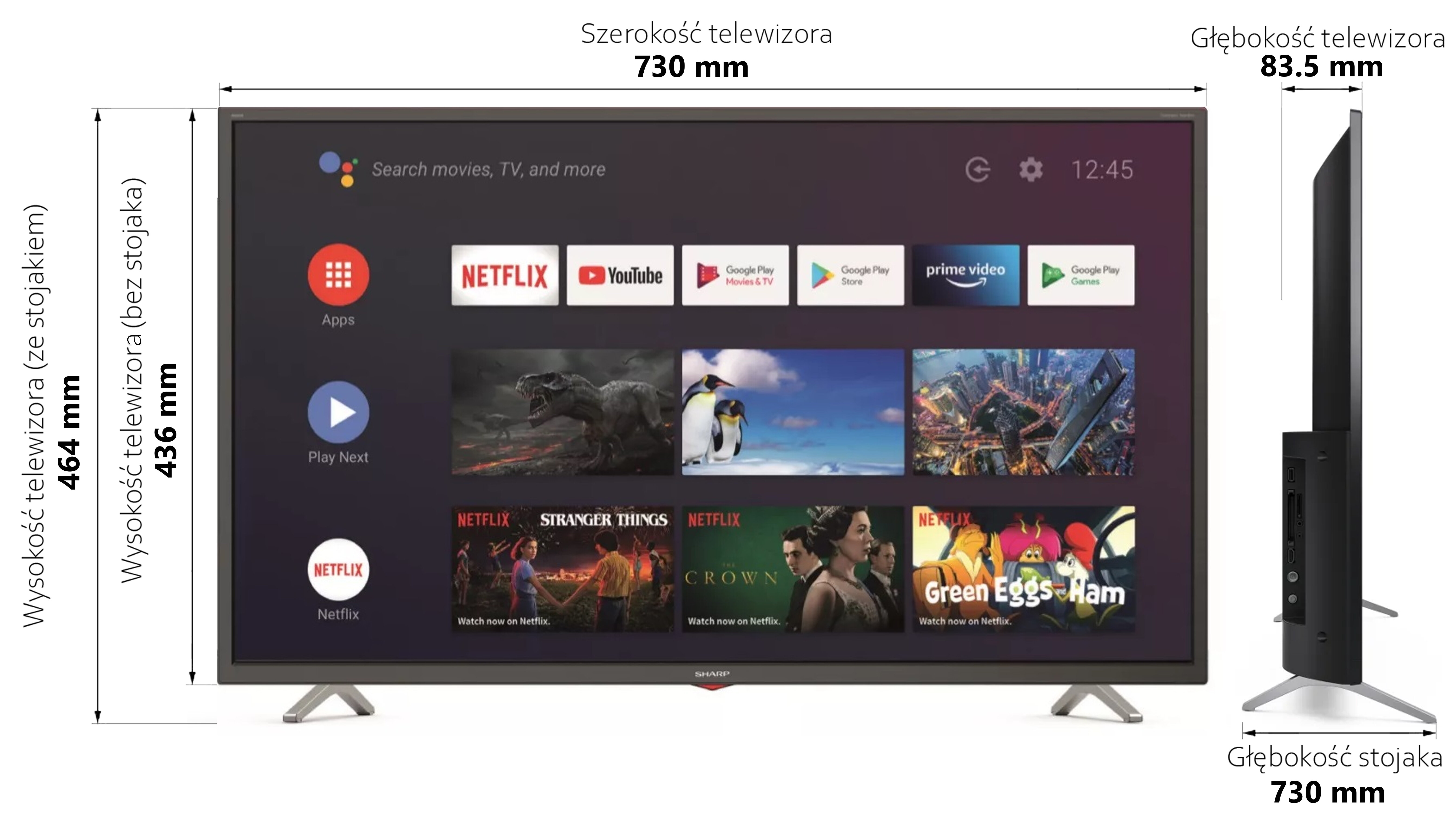SHARP 32BI3EA 32" LED Android TV Telewizor - niskie ceny i opinie w Media  Expert