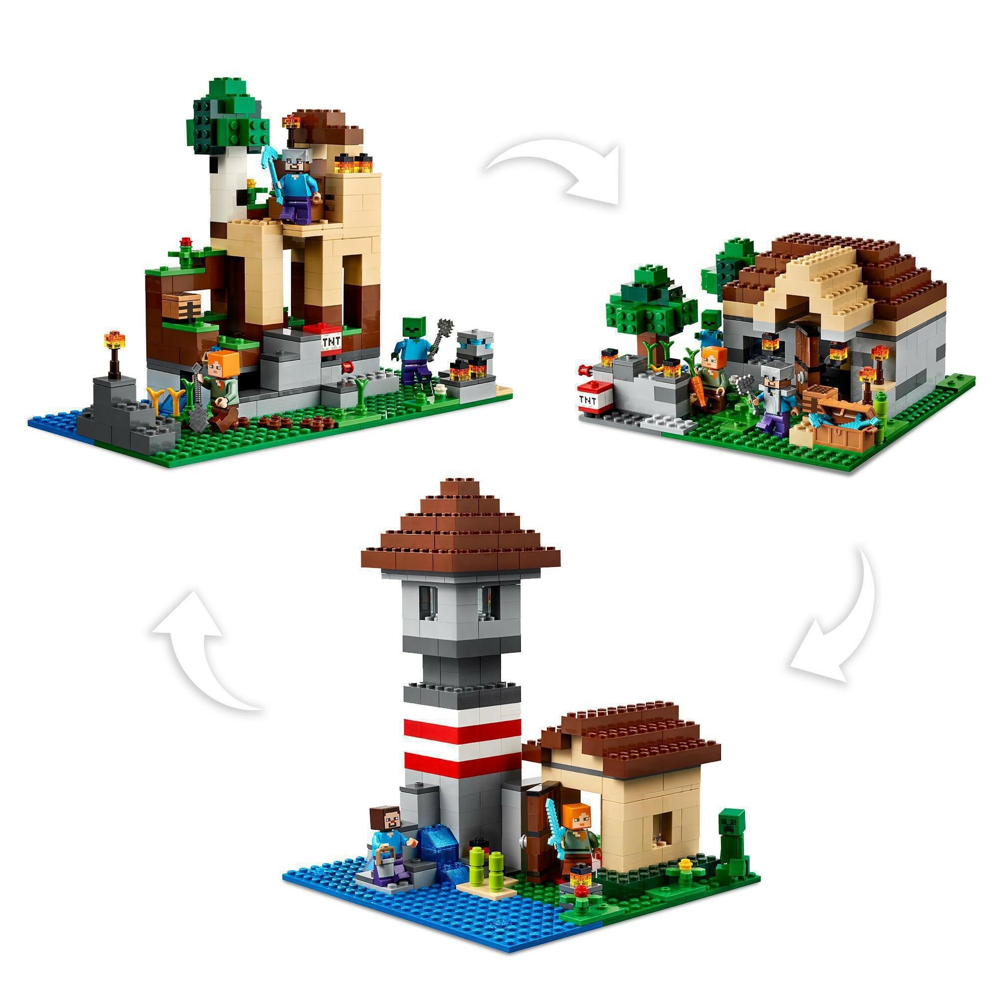 LEGO Minecraft Kreatywny warsztat 3.0 21161 - niskie ceny i opinie w Media  Expert