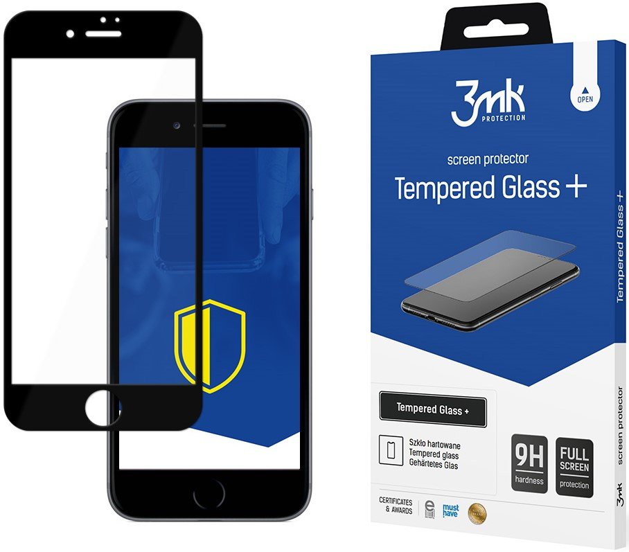 3MK Tempered Glass + do Apple iPhone 7/8/SE 2020/SE 2022 Czarny Szkło  hartowane - niskie ceny i opinie w Media Expert