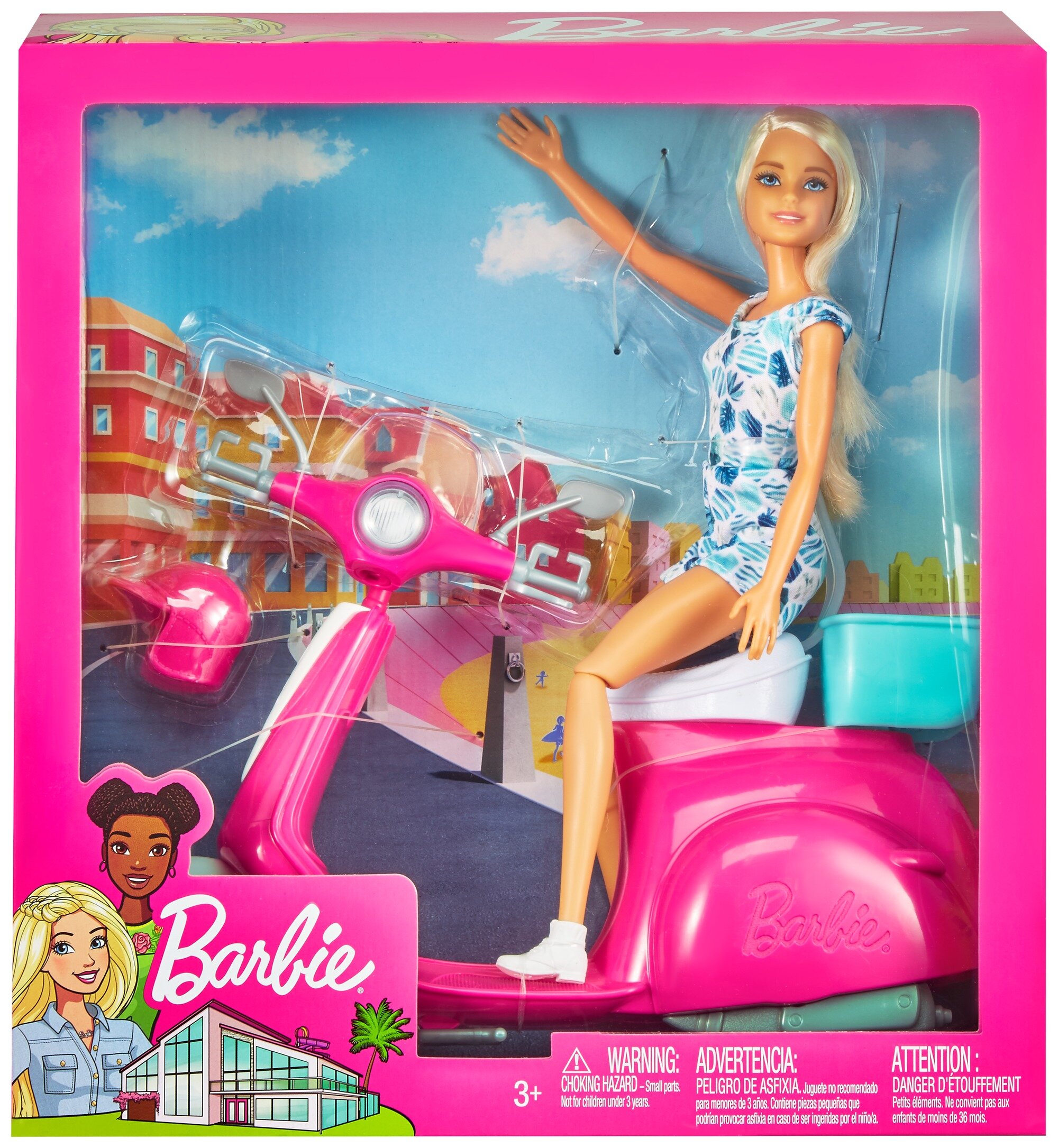 Barbie Na skuterze GBK85 Lalka - niskie ceny i opinie w Media Expert