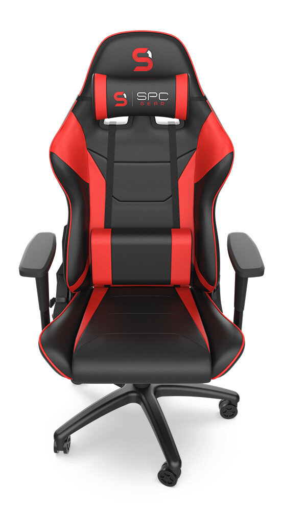 SPC GEAR SR300 V2 Gaming Red Czarno-czerwony (Szwy w kolorze czerwonym)  Fotel - niskie ceny i opinie w Media Expert