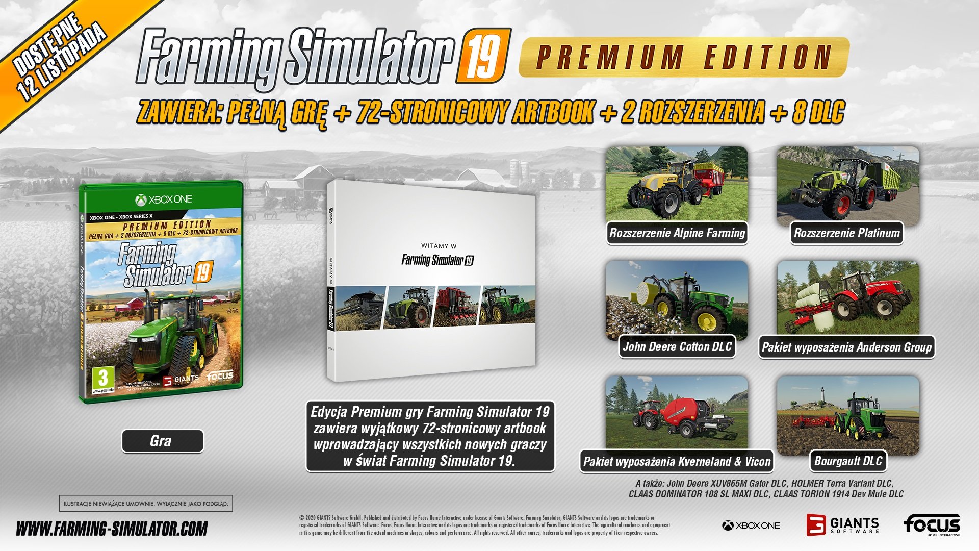 Farming Simulator 19 - Edycja Premium Gra XBOX ONE (Kompatybilna z Xbox  Series X) - niskie ceny i opinie w Media Expert