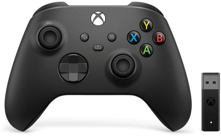 MICROSOFT bezprzewodowy Xbox Carbon Black + Bezprzewodowy adapter USB-A  Kontroler - niskie ceny i opinie w Media Expert