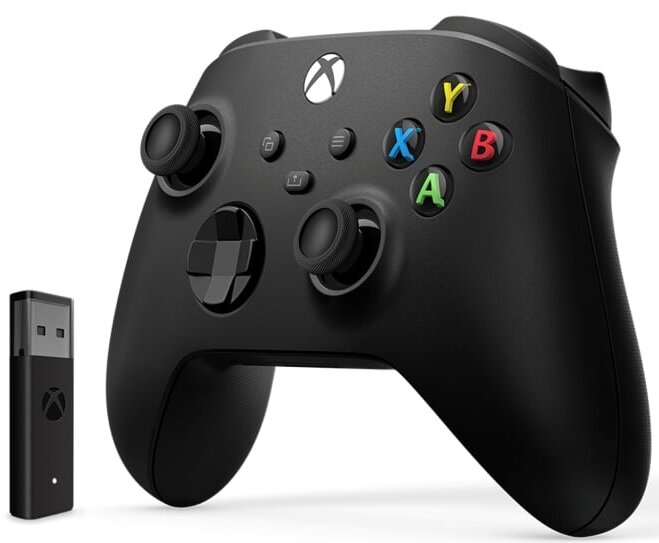 MICROSOFT bezprzewodowy Xbox Carbon Black + Bezprzewodowy adapter USB-A  Kontroler - niskie ceny i opinie w Media Expert