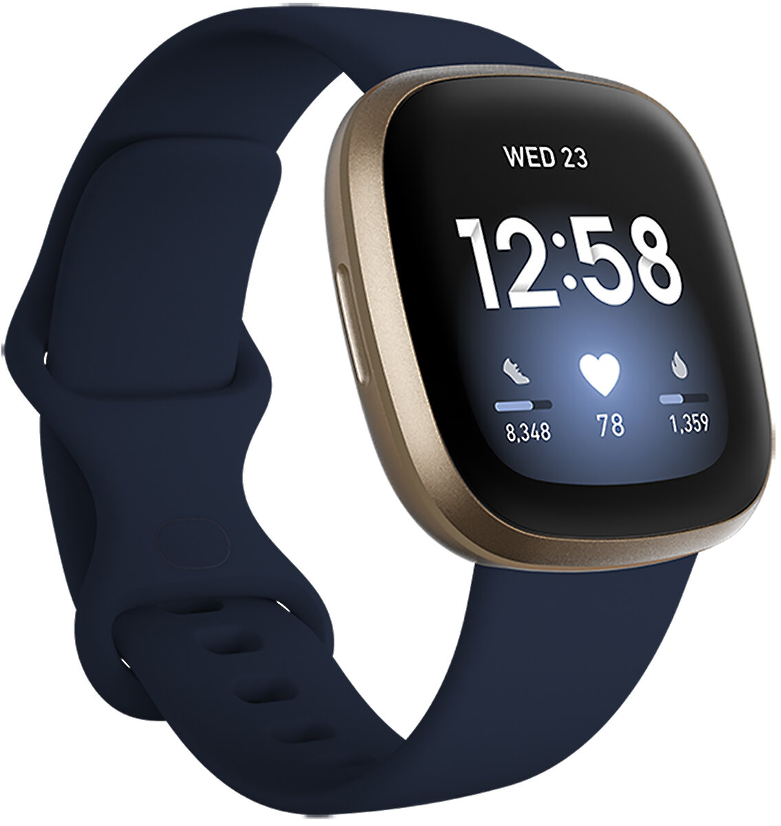 FITBIT Versa 3 Niebiesko-złoty Smartwatch Google - niskie ceny i opinie w  Media Expert