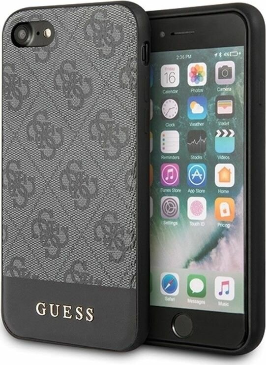 GUESS 4G Stripe Collection do Apple iPhone 7/8/SE 2020/SE 2022 Szary Etui -  niskie ceny i opinie w Media Expert