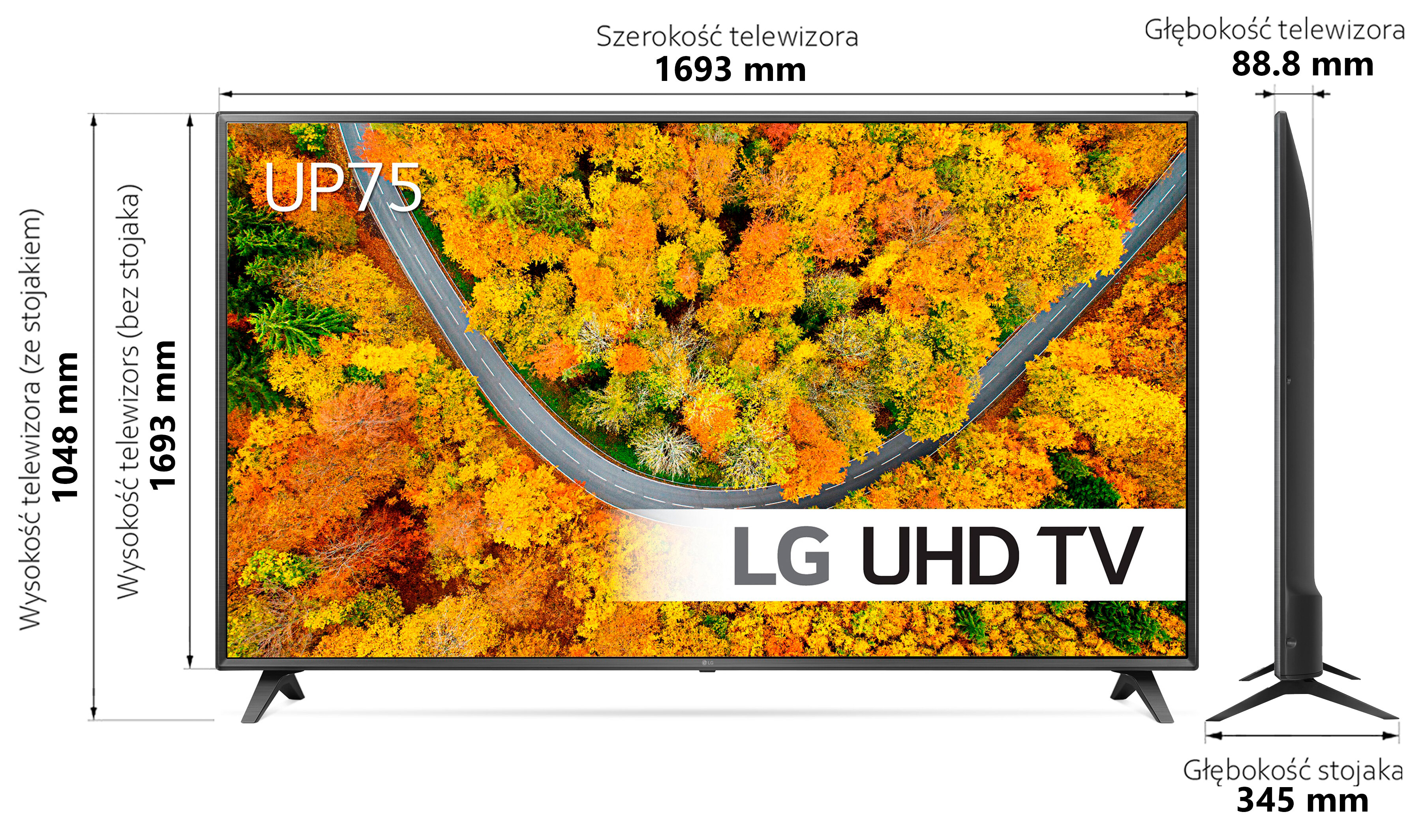 LG 75UP75003LC 75" LED 4K WebOS Telewizor - niskie ceny i opinie w Media  Expert