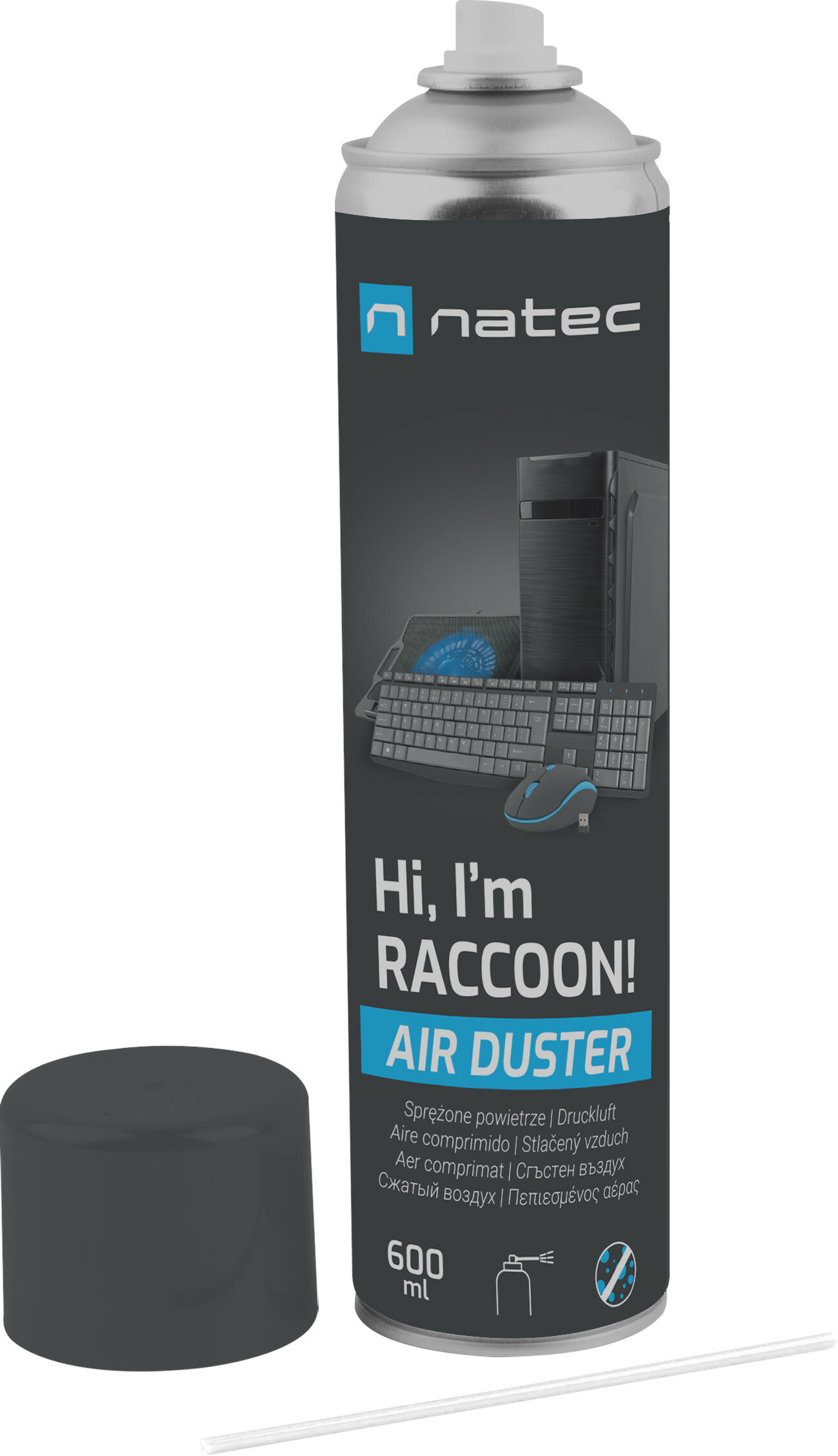 NATEC Raccoon Air 600 ml Sprężone powietrze - niskie ceny i opinie w Media  Expert