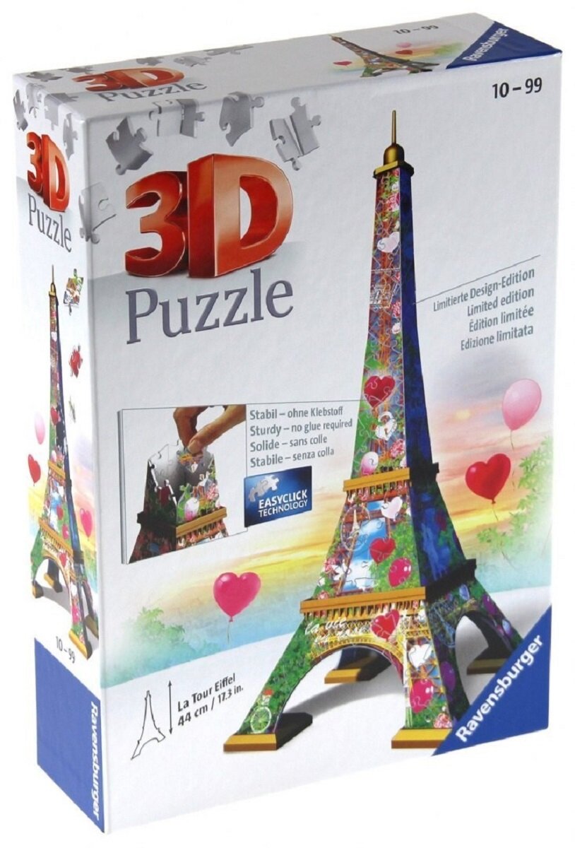RAVENSBURGER Wieża Eiffla Love Edition (216 elementów) Puzzle 3D - niskie  ceny i opinie w Media Expert