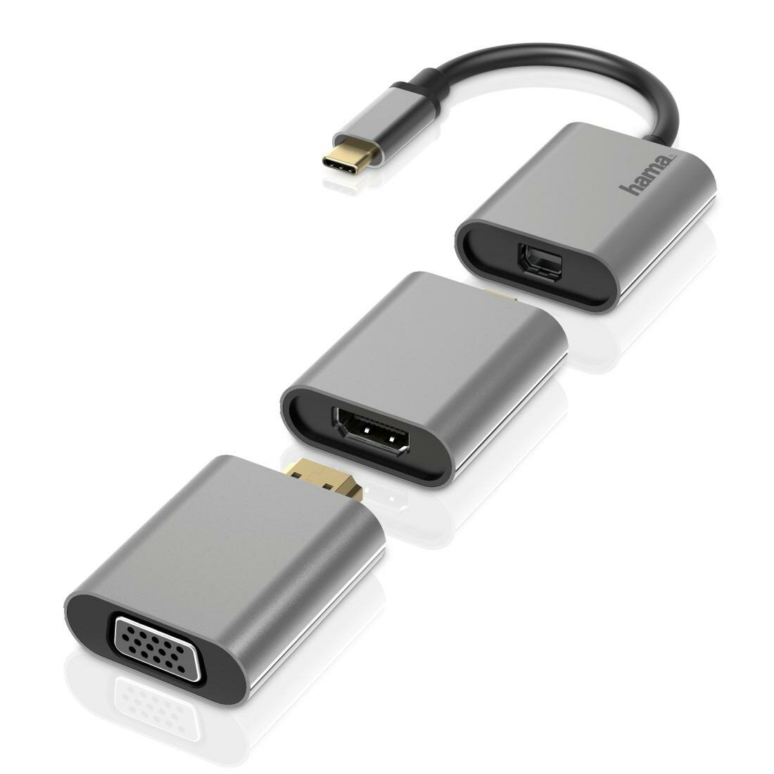 HAMA Adapter USB-C - Mini DisplayPort/HDMI/VGA - niskie ceny i opinie w  Media Expert