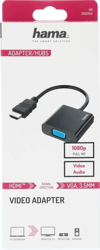 HAMA Adapter HDMI - VGA/Jack 3.5mm - niskie ceny i opinie w Media Expert