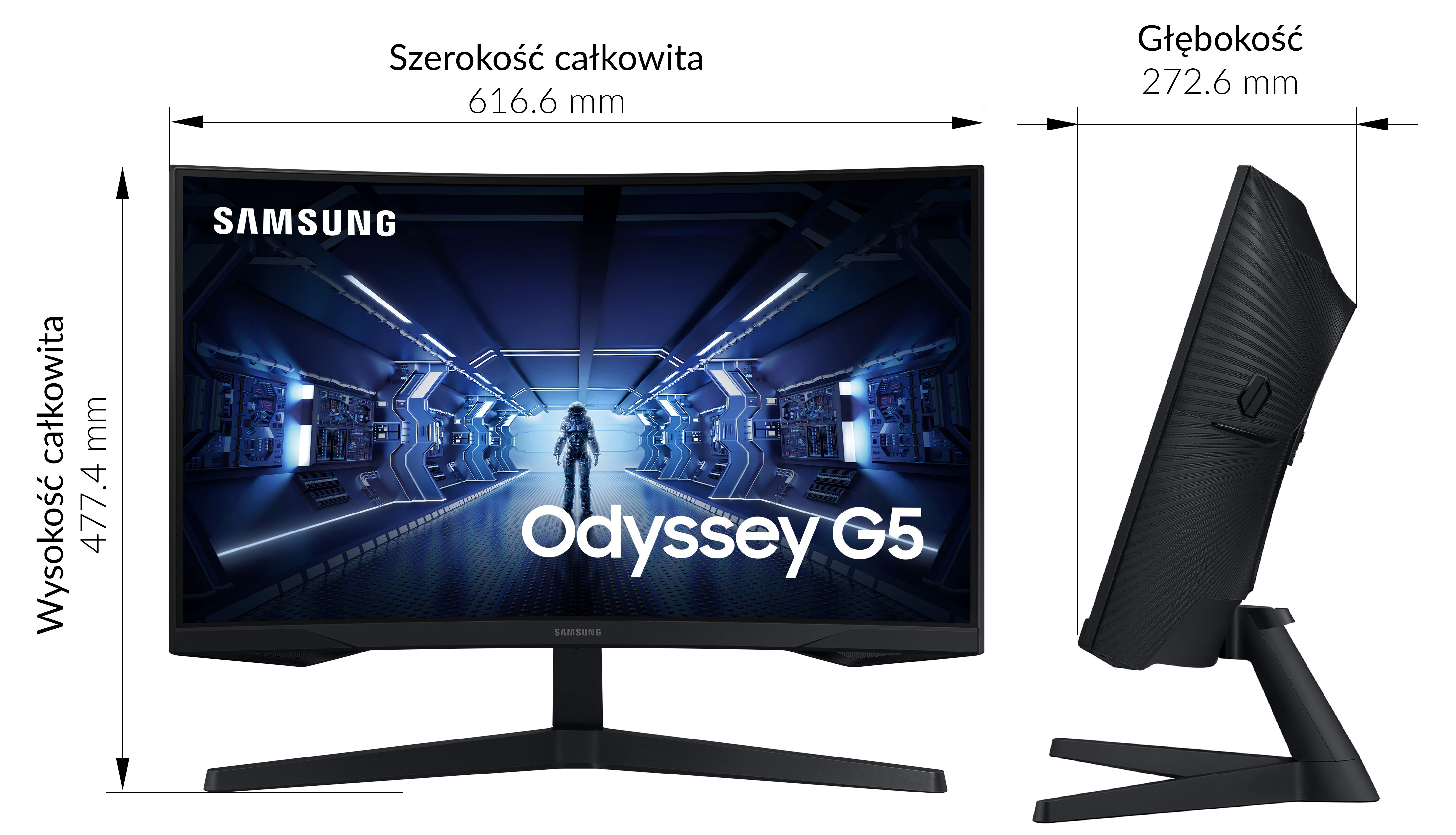 Samsung C27G55T G5 Odyssey 27 2K WQHD (2560 x 1440) 144Hz Wide Curved  Screen Gaming Monitor; FreeSync; HDR; HDMI - Micro Center