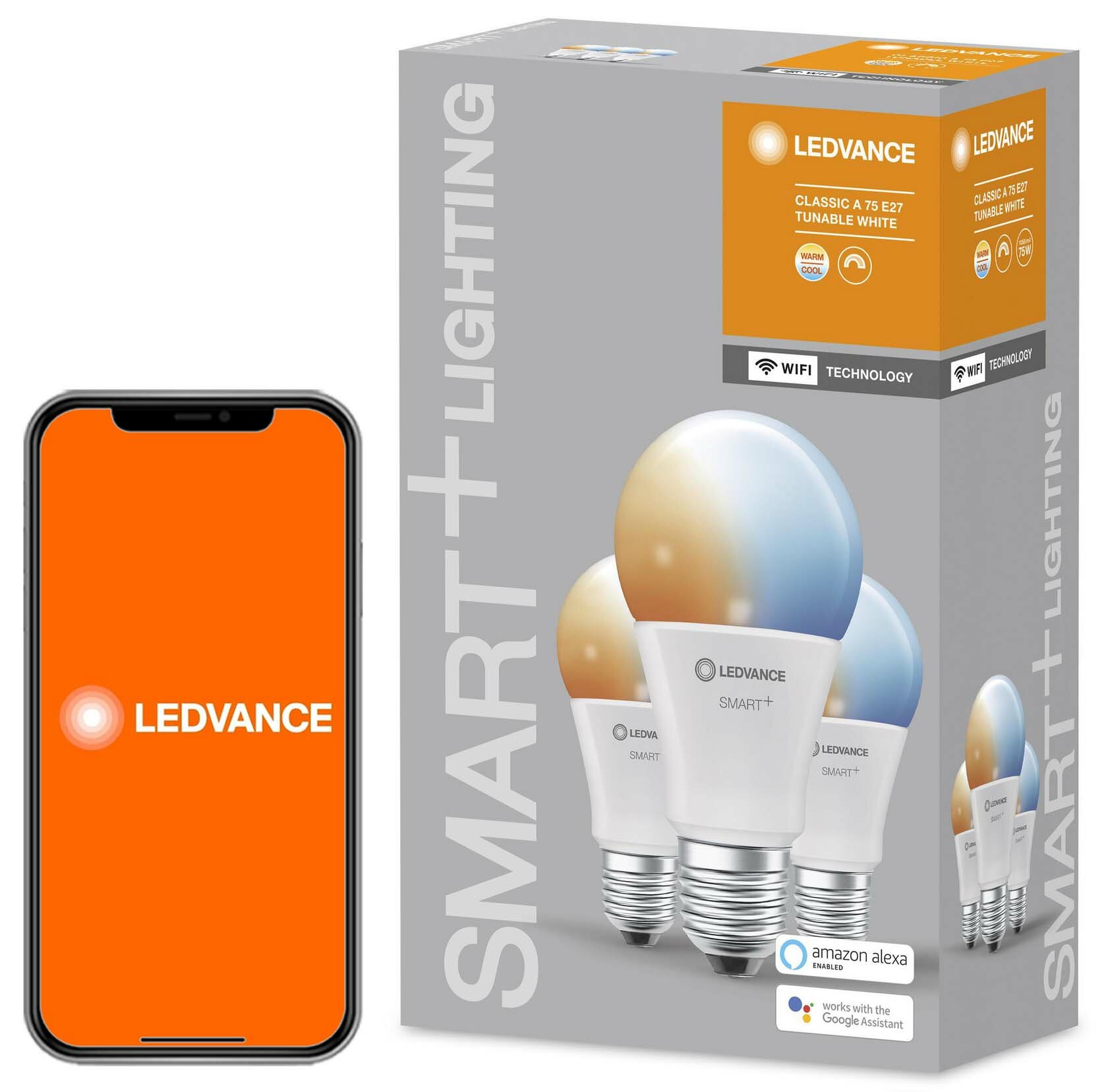LEDVANCE 485792 9.5W E27 Wi-Fi (3 szt.) Inteligentna żarówka LED - niskie  ceny i opinie w Media Expert