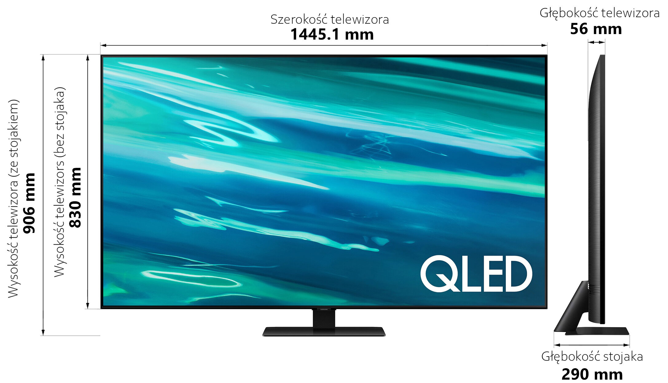 SAMSUNG QE65Q80A 65" QLED 4K 120Hz Tizen TV Full Array HDMI 2.1 Telewizor -  niskie ceny i opinie w Media Expert