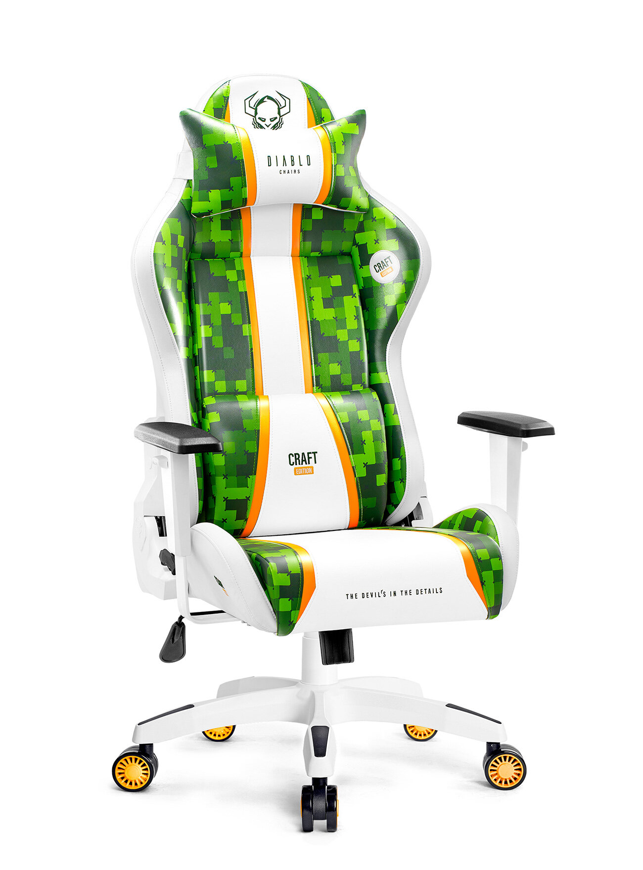 Fotel DIABLO X-ONE Craft (L) Biało-zielony - niskie ceny i opinie w Media  Expert