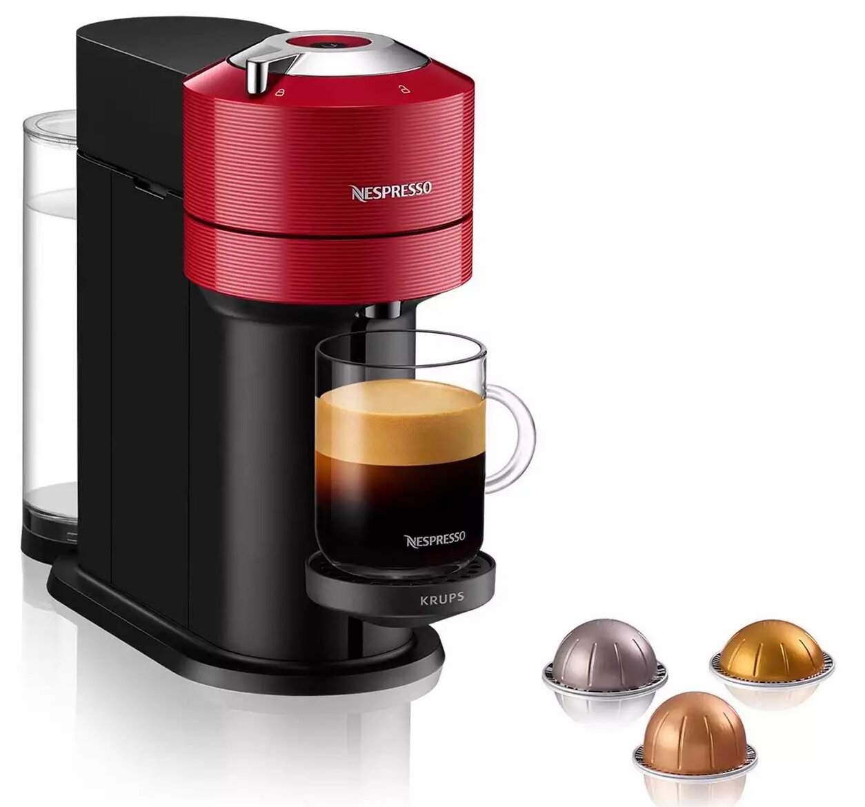 KRUPS Nespresso Vertuo Next XN910510 Czarno-czerwony Ekspres - ceny i  opinie w Media Expert