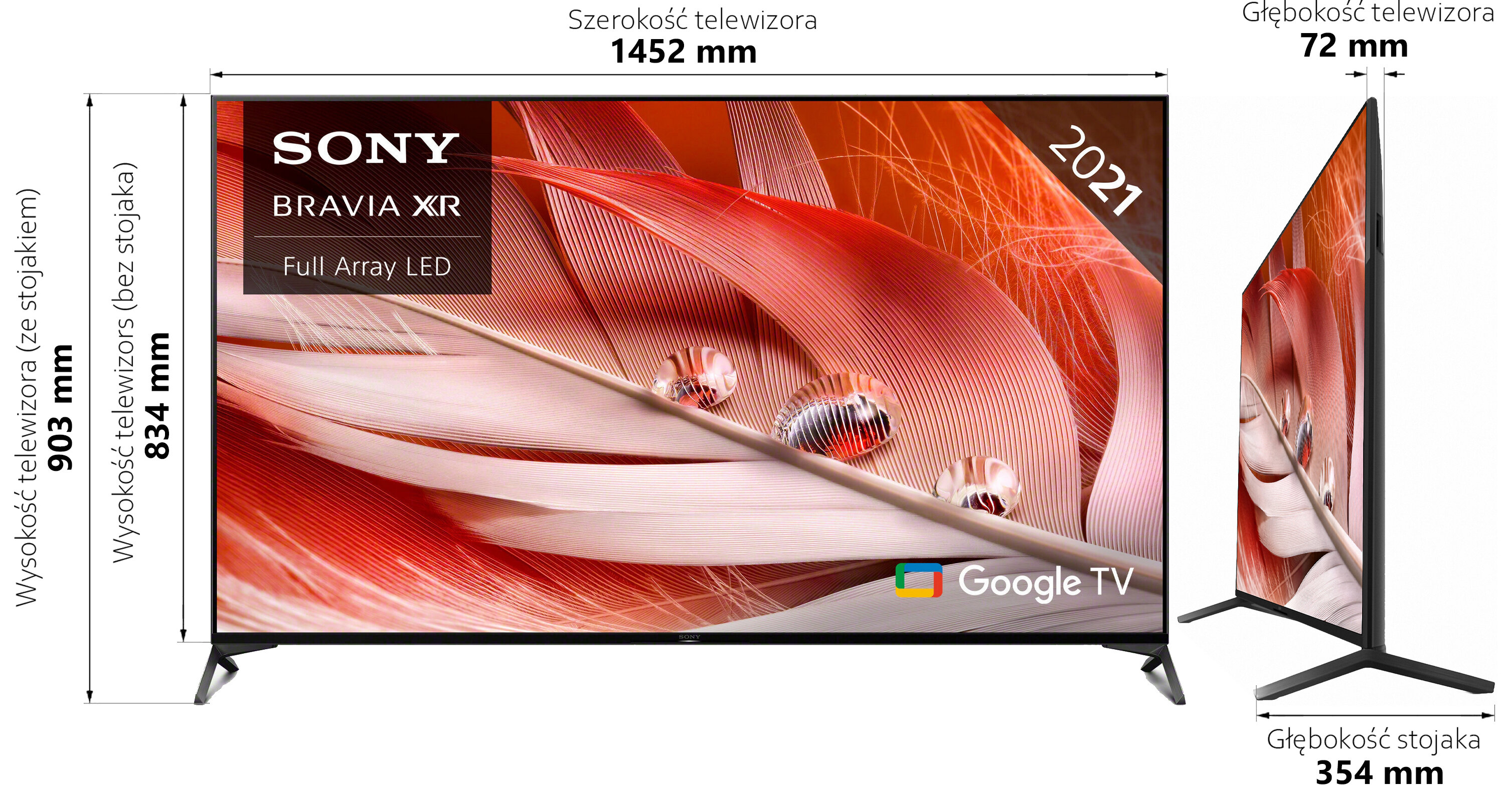 SONY XR65X93JAEP 65" LED 4K 120Hz Android TV Full Array HDMI 2.1  DVB-T2/HEVC/H.265 Telewizor - niskie ceny i opinie w Media Expert