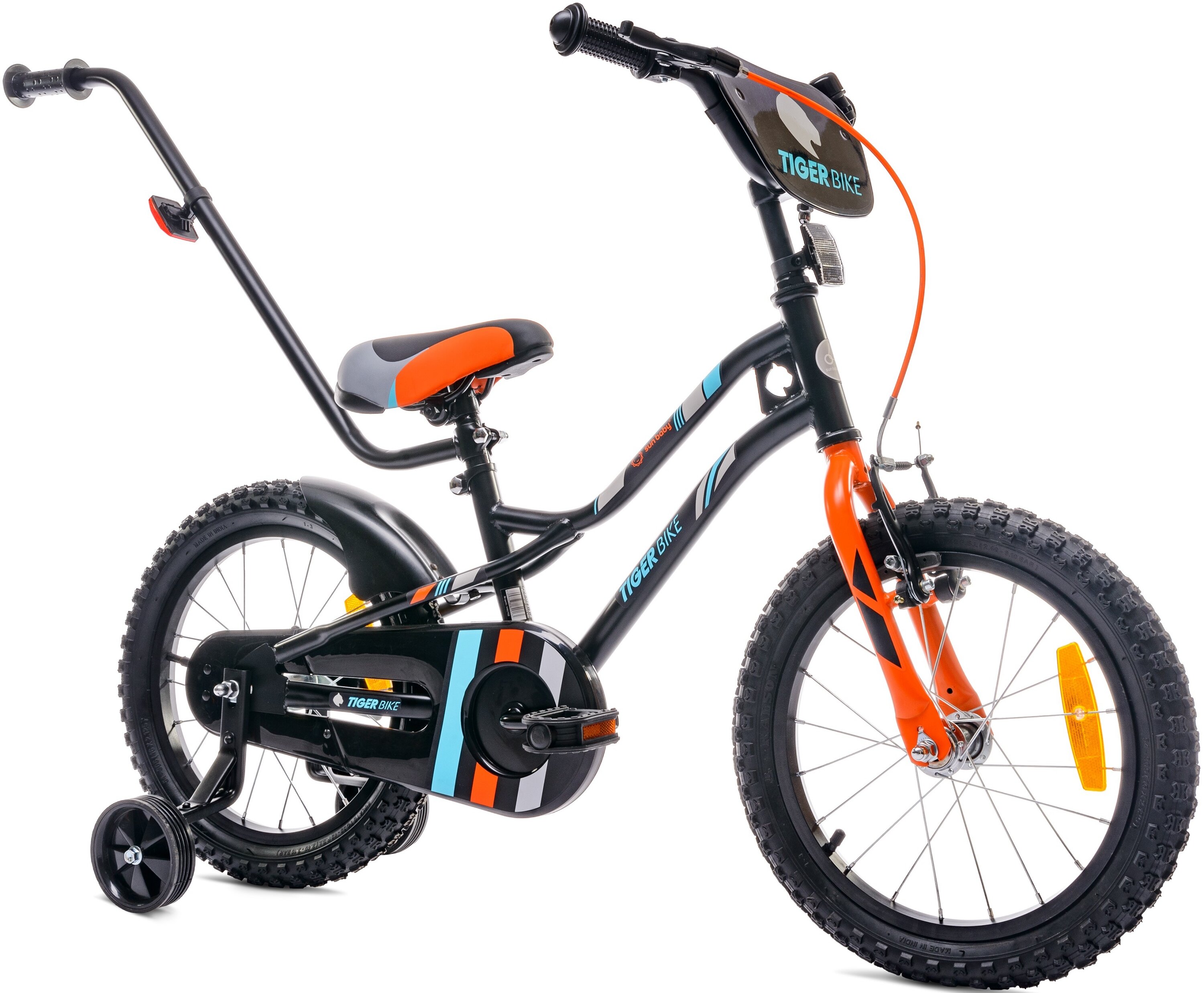 SUN BABY Tiger Bike 16 cali dla chłopca Pomarańczowo-turkusowy Rower  dziecięcy - niskie ceny i opinie w Media Expert