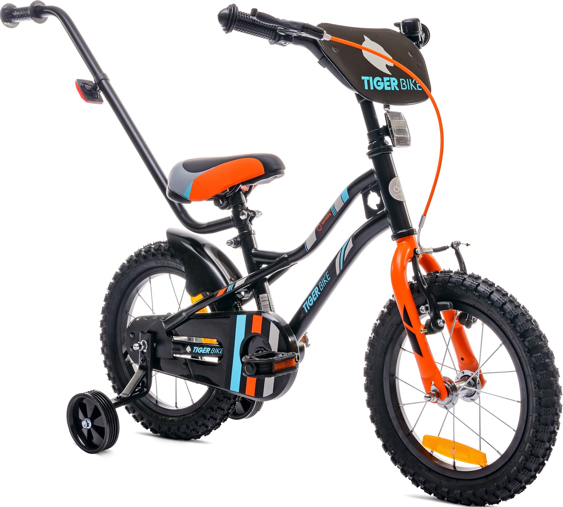 SUN BABY Tiger Bike 14 cali dla chłopca Pomarańczowo-turkusowy Rower  dziecięcy - niskie ceny i opinie w Media Expert