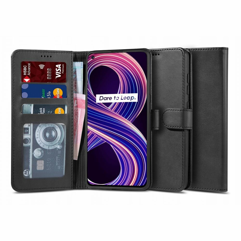 TECH-PROTECT Wallet 2 do Realme 8 5G/Narzo 30 5G Czarny Etui - niskie ceny  i opinie w Media Expert
