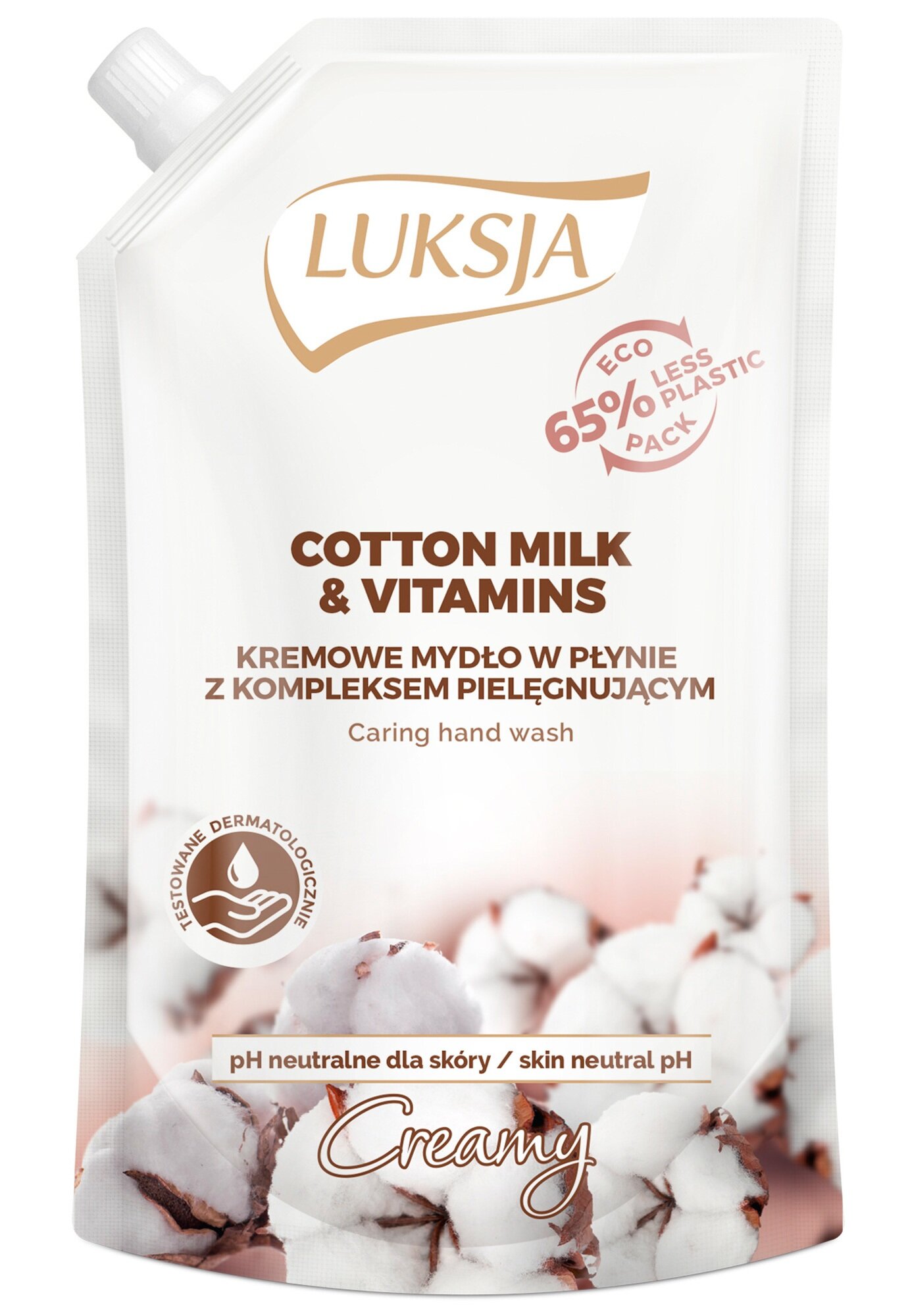 LUKSJA Cotton Milk & Vitamins 400 ml Mydło w płynie - niskie ceny i opinie  w Media Expert